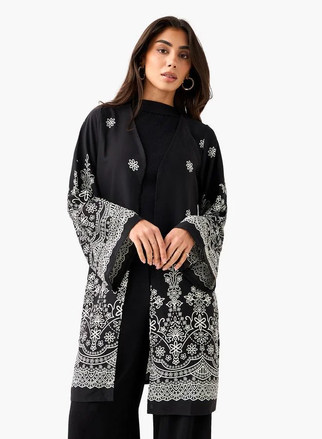 Splash FAV Viscose Kimono Shrug Printed